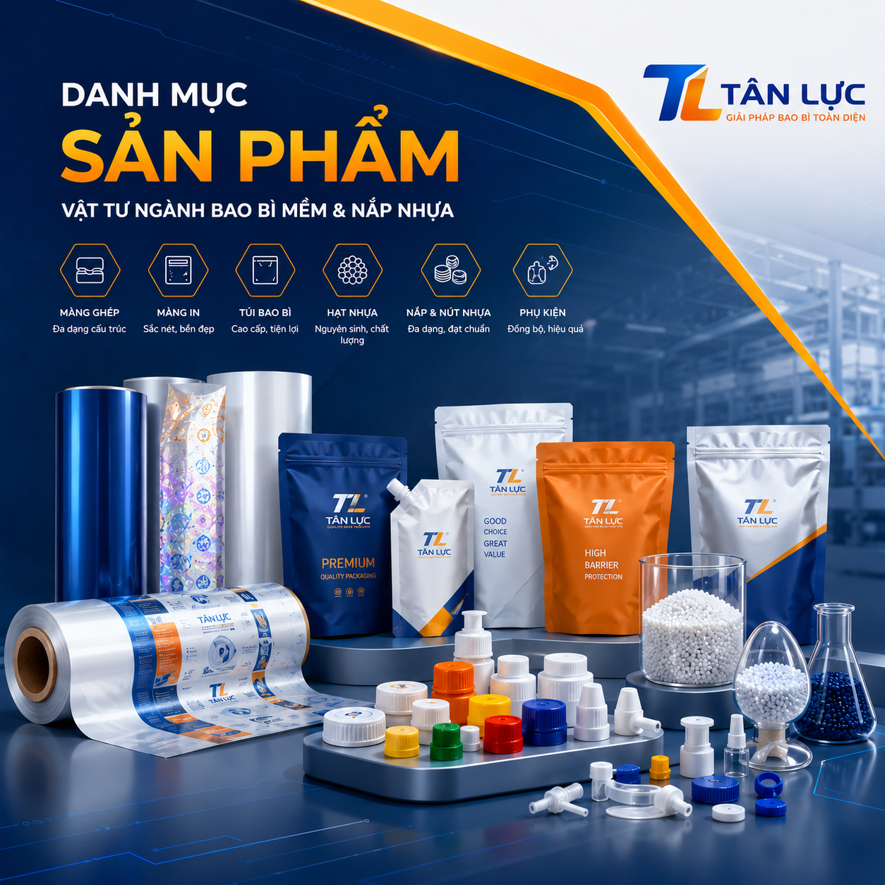 VẬT TƯ, MÁY MÓC BAO BÌ MỀM VÀ NẮP NÚT NHỰA